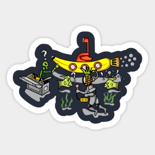 banana submarine Sticker